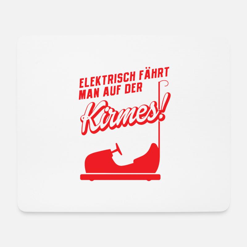Elektrisch Fährt Man Auf Der Kirmes - Mousepad (Querformat) - Weiß