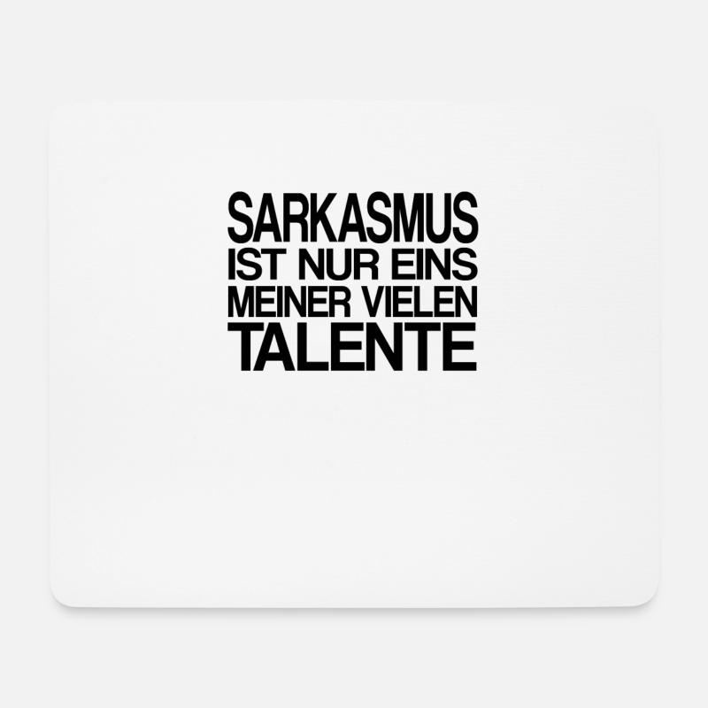Sarkasmus Ironie Witz Geschenk - Mousepad (Querformat) - Weiß