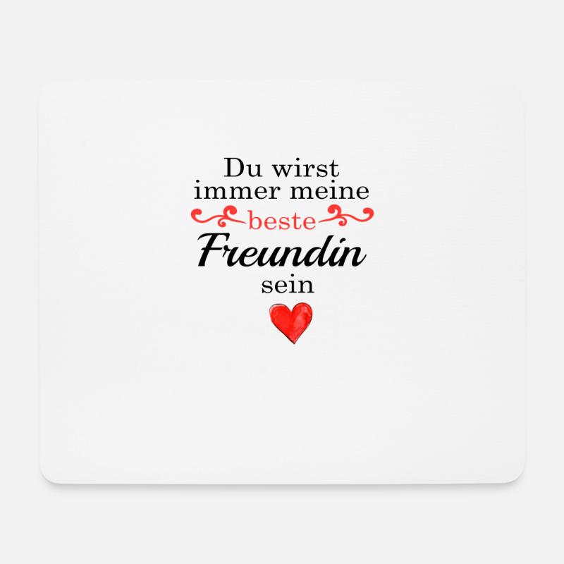 Du wirst immer meine beste Freundin sein - Mousepad (Querformat) - Weiß
