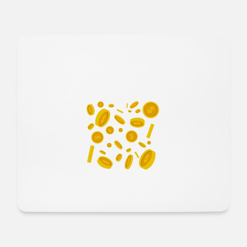 Geld Geschenk Kapitalismus Münzen - Mousepad (Querformat) - Weiß