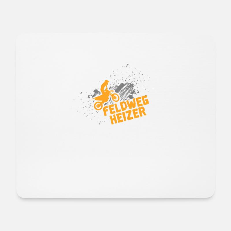 Feldweg Heizer Moped Motocrosser - Mousepad (Querformat) - Weiß