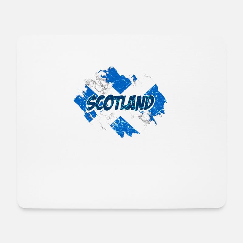 Schottland Flagge Schottisches Wappen Schotten - Mousepad (Querformat) - Weiß