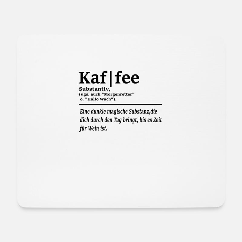Kaffee Definition Geschenk Geschenkidee - Mousepad (Querformat) - Weiß