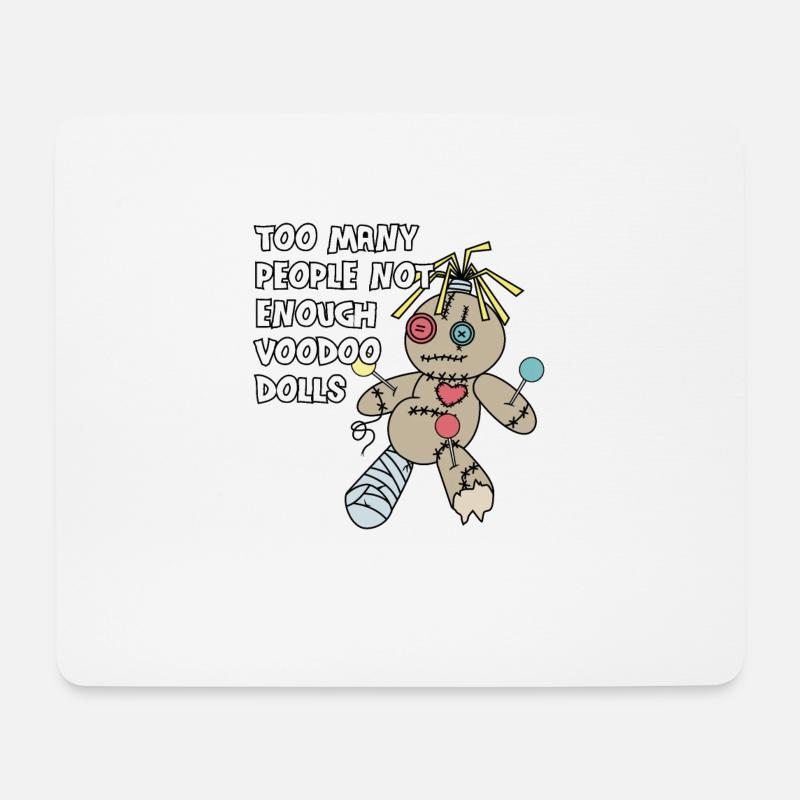 Halloween Voodoo Doll Witch Costume - Mouse Pad (horizontal) - white