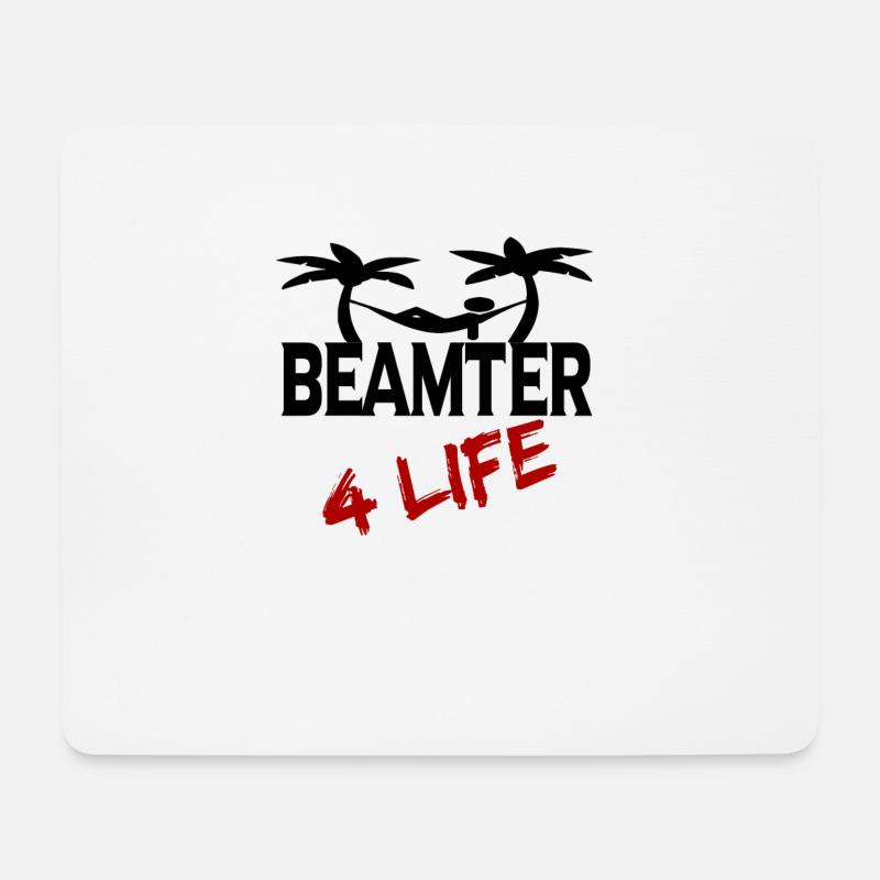 Beamter auf Lebenszeit Verbeamtung Geschenk - Mousepad (Querformat) - Weiß
