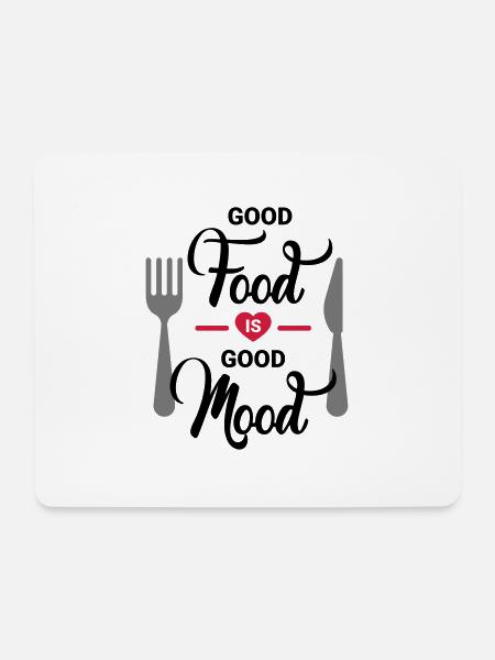Good Food is Good Mood - Mousepad (Querformat) - Weiß