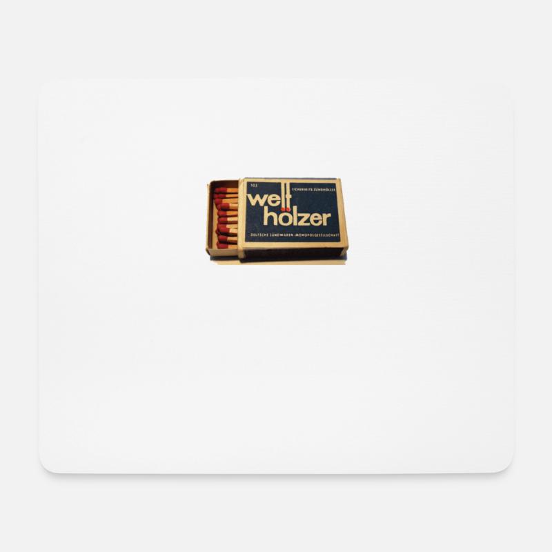 Streichhölzer, Welthölzer Monopol klassisch - Mousepad (Querformat) - Weiß