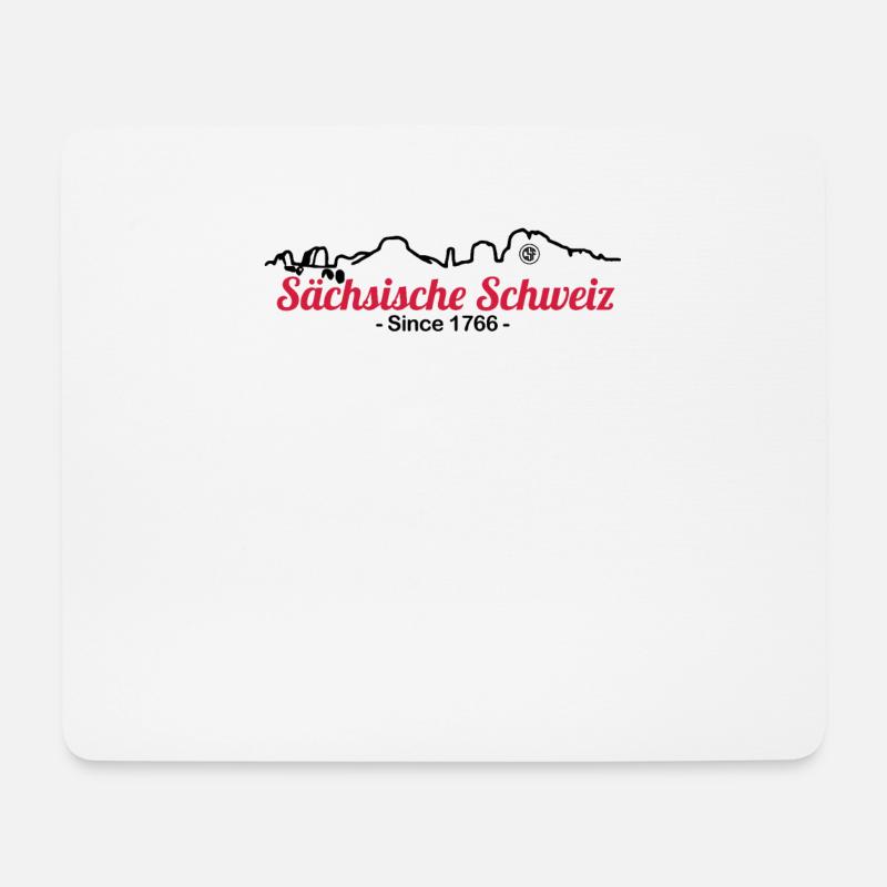 Sächsiche Schweiz - Skyline - Mousepad (Querformat) - Weiß