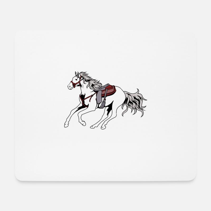 Western Pferd Westernreiten Cowboy Pferd Galopp - Mousepad (Querformat) - Weiß