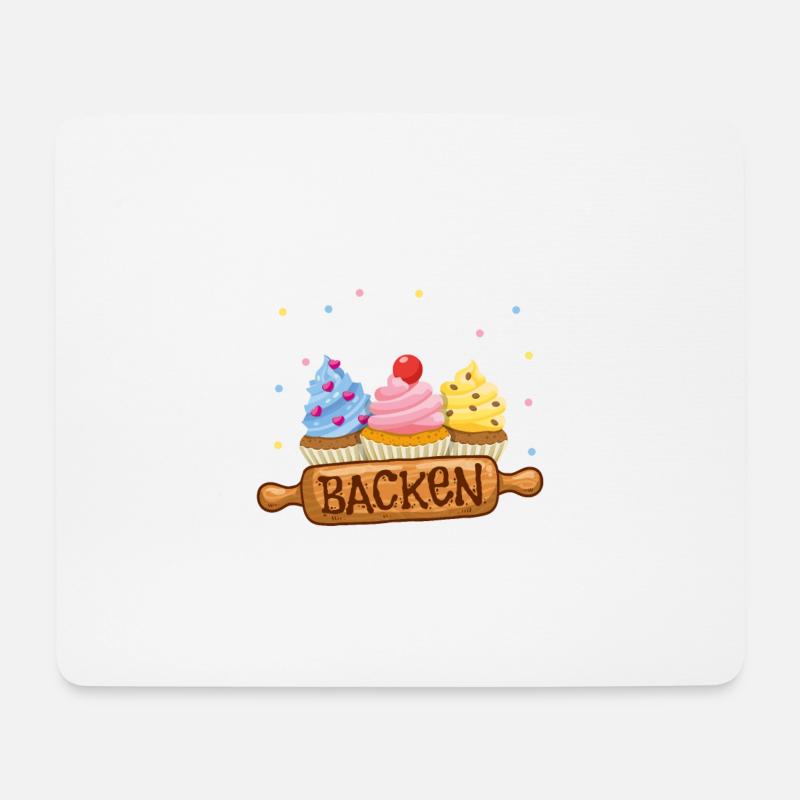 Mir reichts ich geh backen Naschkatze Hobbybäcker - Mousepad (Querformat) - Weiß