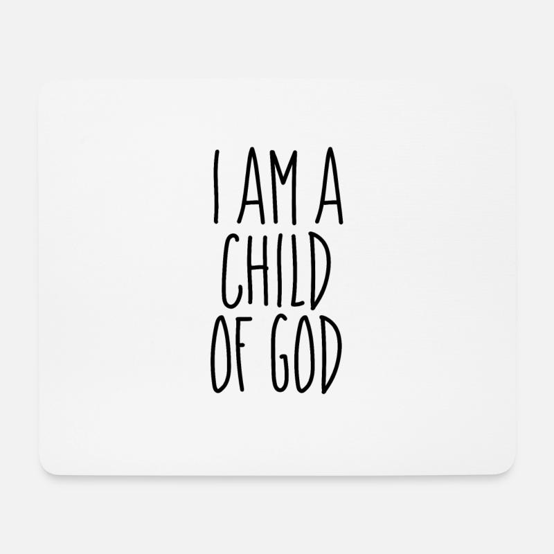 Ich bin ein Kind Gottes - christliche Zitate - Mousepad (Querformat) - Weiß