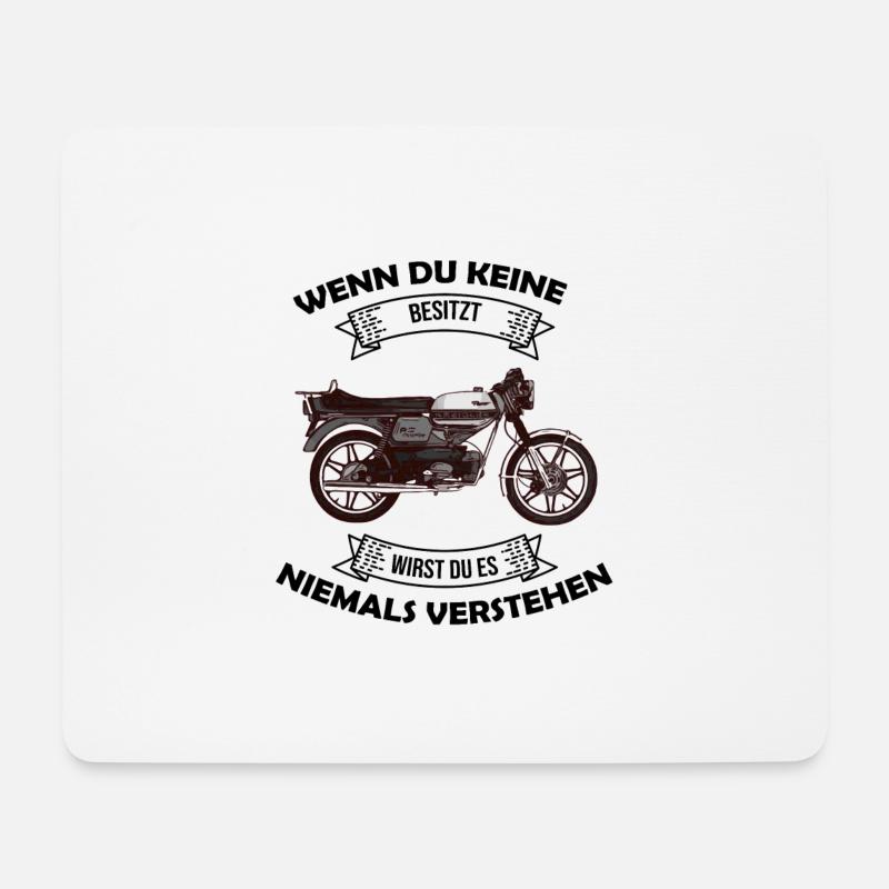 Kreidler Florett Mofa Moped Oldtimer Geschenkidee - Mousepad (Querformat) - Weiß