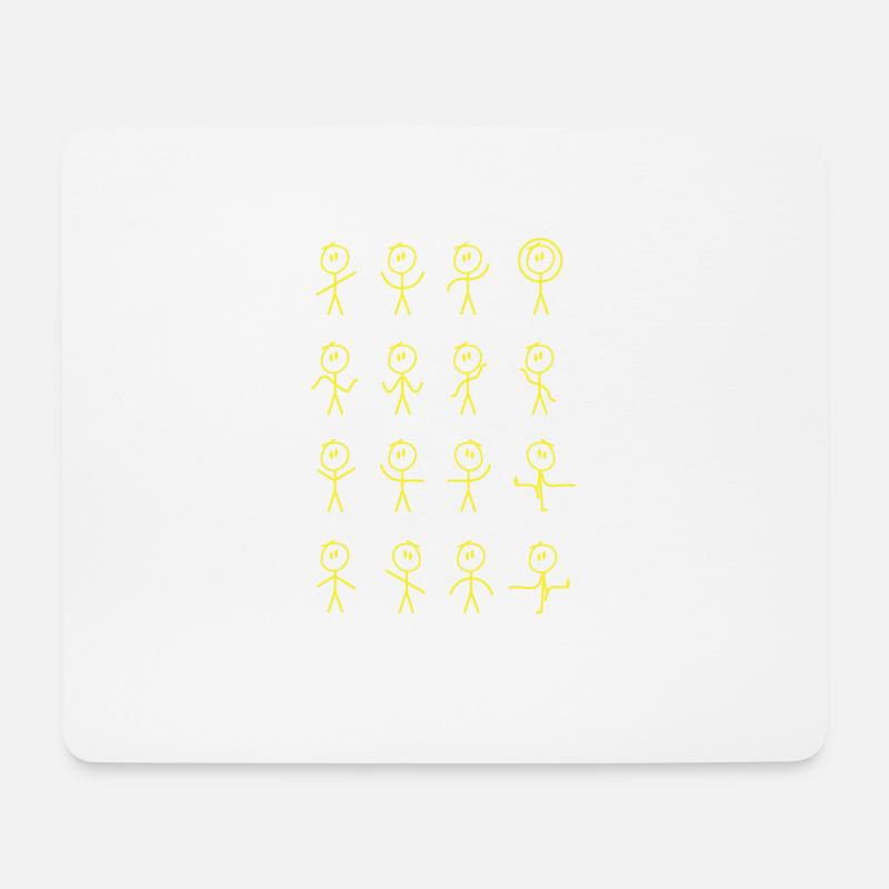 Funny Math Stick Figures Doing Functions - Mousepad (Querformat) - Weiß
