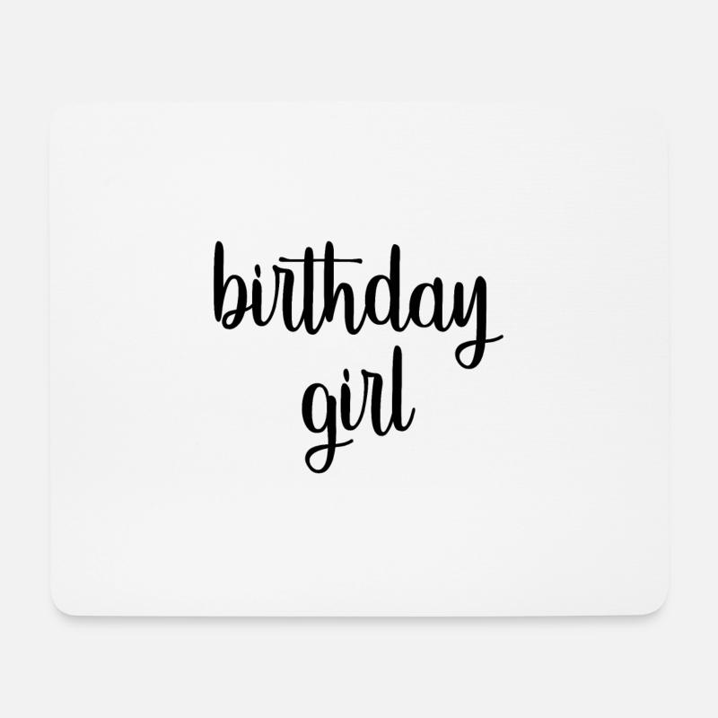 birthday girl - Mousepad (Querformat) - Weiß