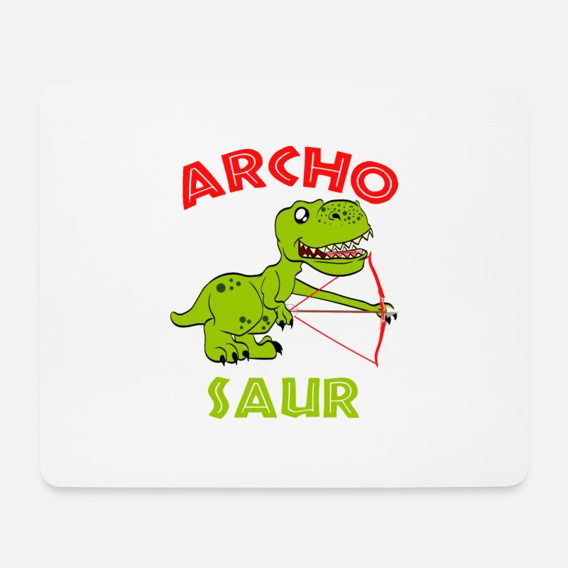 Archo Saurier Bogenschießen Bogenschützen Pfeil - Mousepad (Querformat) - Weiß