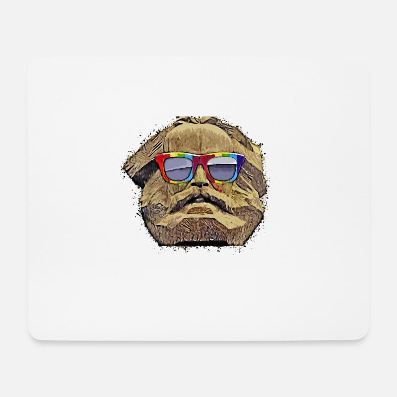 lustiges Chemnitz Karl Marx Stadt Nischel Geschenk - Mousepad (Querformat) - Weiß