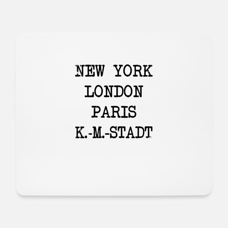 coole New York London Paris Chemnitz Geschenkidee - Mousepad (Querformat) - Weiß