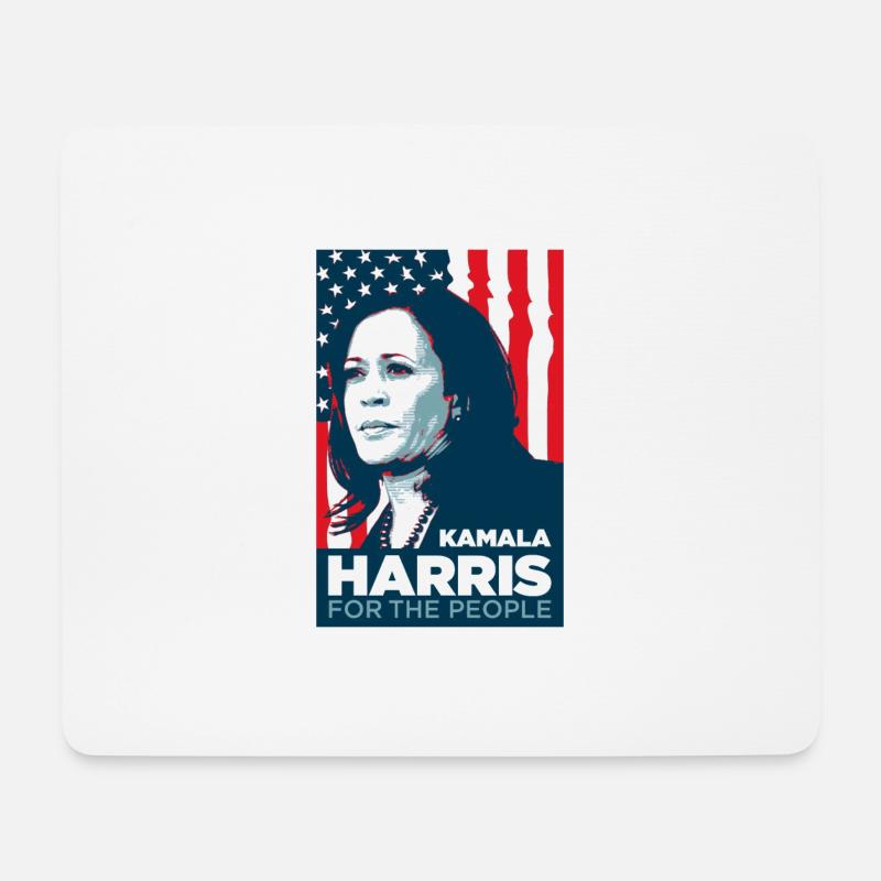 Kamala Harris für das Volk - Mousepad (Querformat) - Weiß