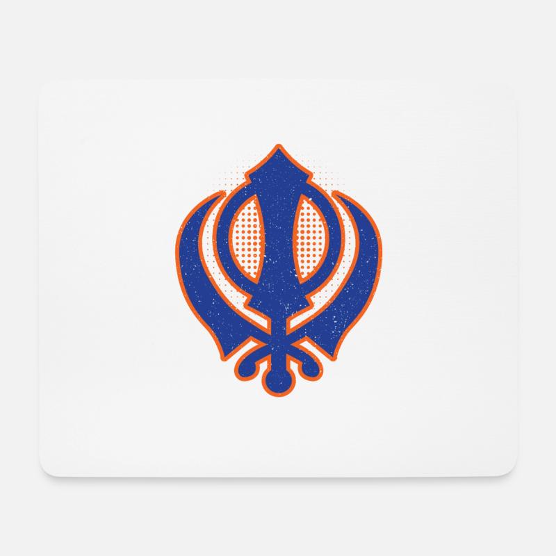 Khanda modernes Punjabi - Sikhismus Sikh Geschenk - Mousepad (Querformat) - Weiß