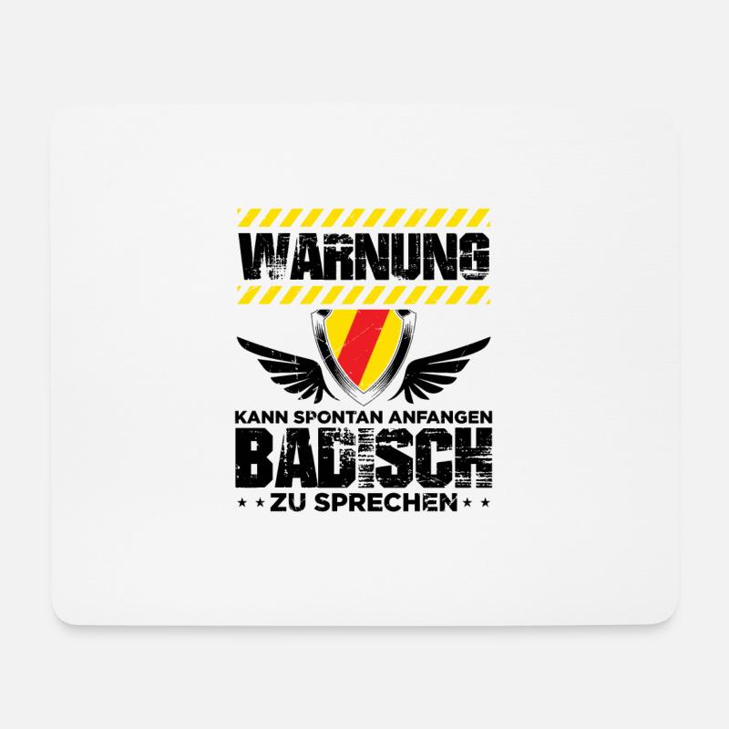 Badisch | Karlsruhe Baden Badener Heimat Geschenke - Mousepad (Querformat) - Weiß