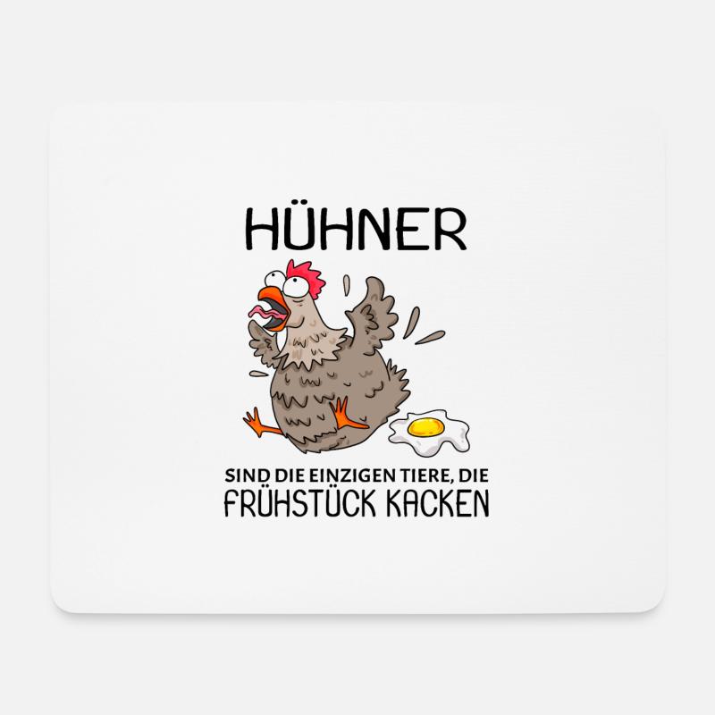 Landwirt Landwirte Huhn Hühner - lustiger Spruch - Mousepad (Querformat) - Weiß