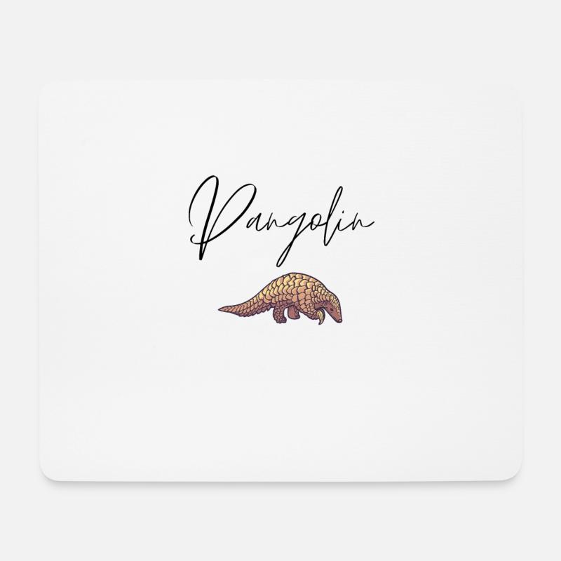 Pangolin - Mousepad (Querformat) - Weiß