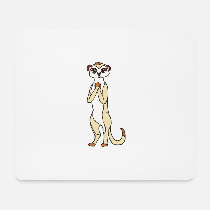 Erdmännchen - Mousepad (Querformat) - Weiß