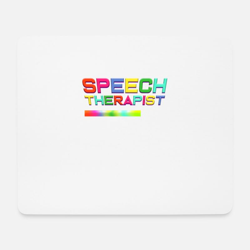 Logopäde Sprachtherapeut Logopädin - Mousepad (Querformat) - Weiß
