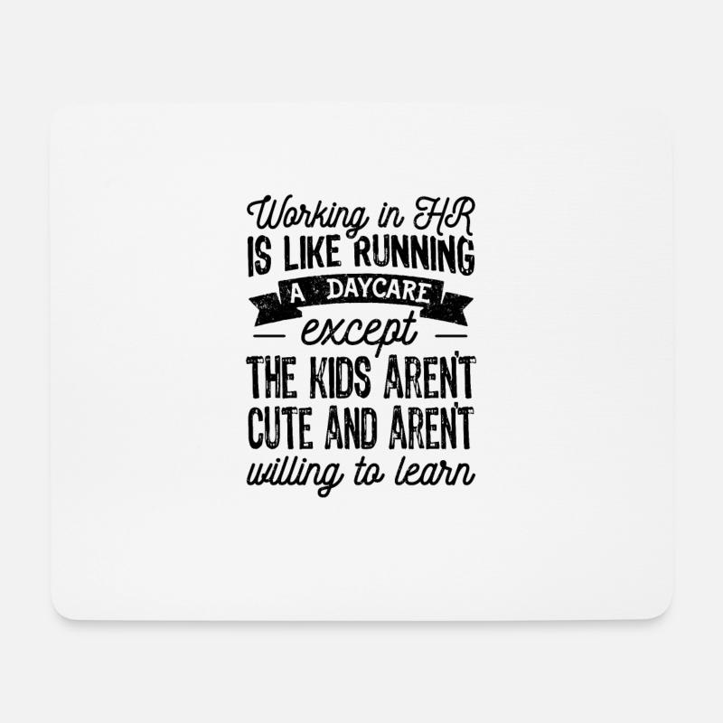 Arbeiten in HR Gift, Funny Human Resources - Mousepad (Querformat) - Weiß