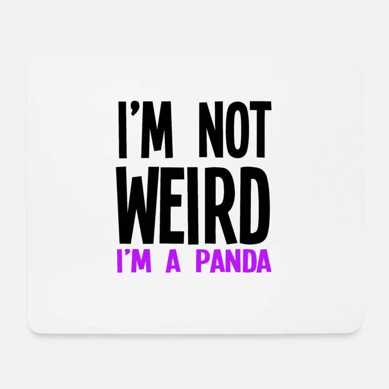 Ich bin nicht komisch Ich bin ein Panda - Mousepad (Querformat) - Weiß