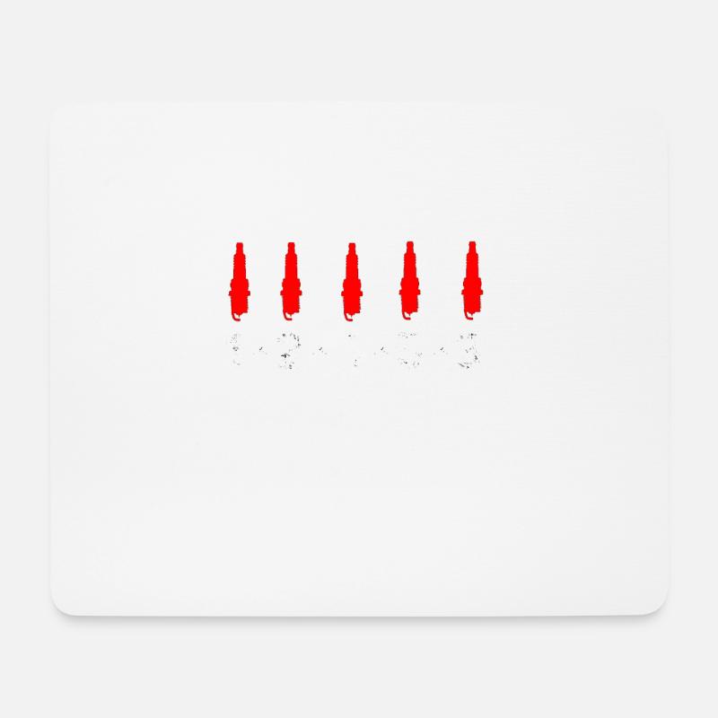 5 Zylinder Turbo Oldtimer 1-2-4-5-3 Geschenkidee - Mousepad (Querformat) - Weiß