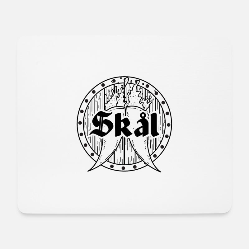 Viking Odin Victory Or Valhalla Norse - Mousepad (Querformat) - Weiß