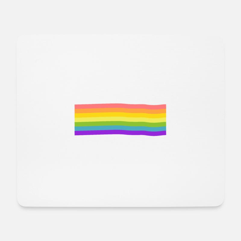 Rainbow - Mousepad (Querformat) - Weiß