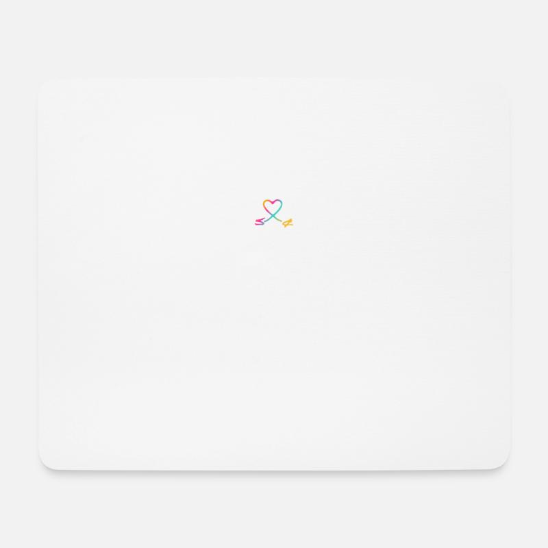 Zwei Hände mit Herz Schleife, Valentinstag, Liebe, - Mousepad (Querformat) - Weiß