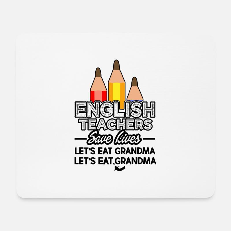 Englischlehrer retten Leben - Mousepad (Querformat) - Weiß
