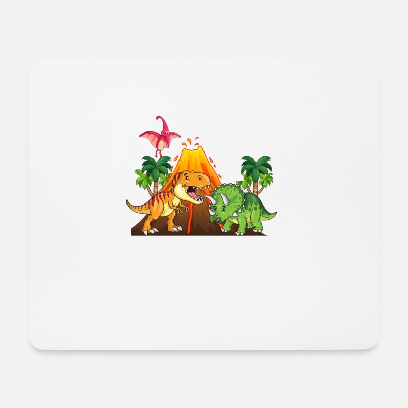 Dinosaurier 7. Geburtstag Jungen 7 Jahre Dino - Mousepad (Querformat) - Weiß
