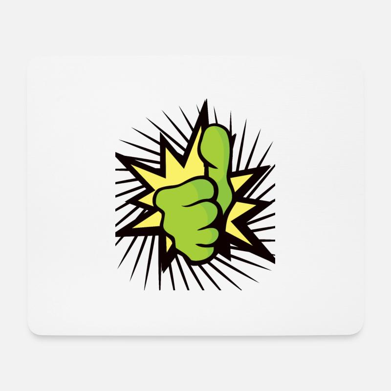 Thumbs up nicely - Mouse Pad (horizontal) - white