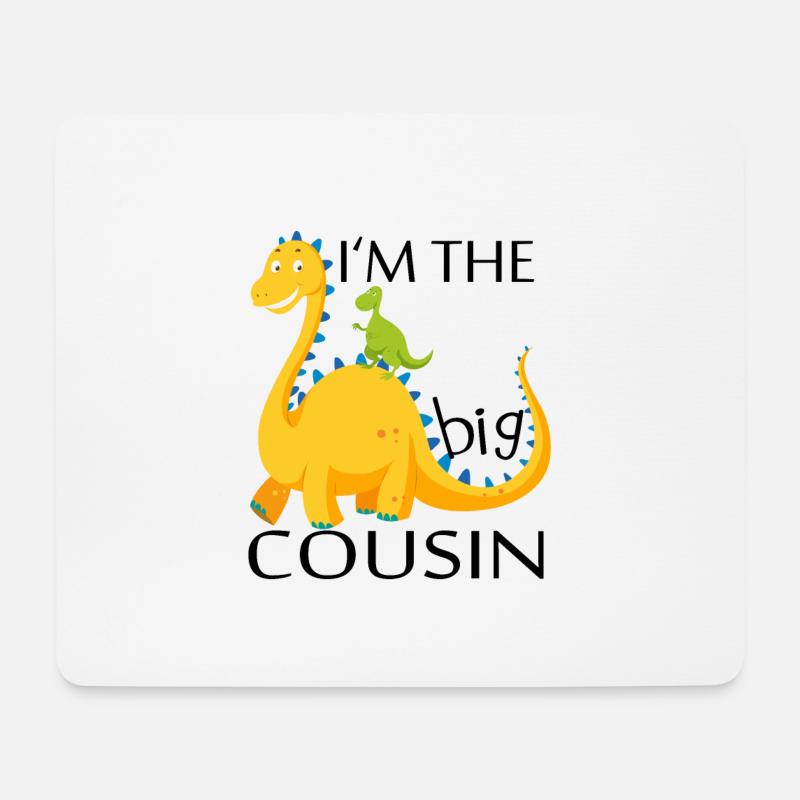 Großer Cousin des Geburtstagskinddinosauriers - Mousepad (Querformat) - Weiß