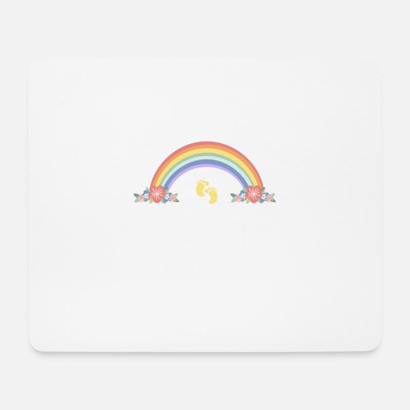 Regenbogen Baby Mama - Mousepad (Querformat) - Weiß