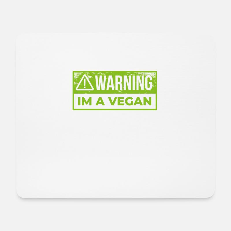 Veganer - Mousepad (Querformat) - Weiß