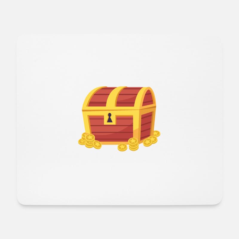 Schatzkiste - Mousepad (Querformat) - Weiß