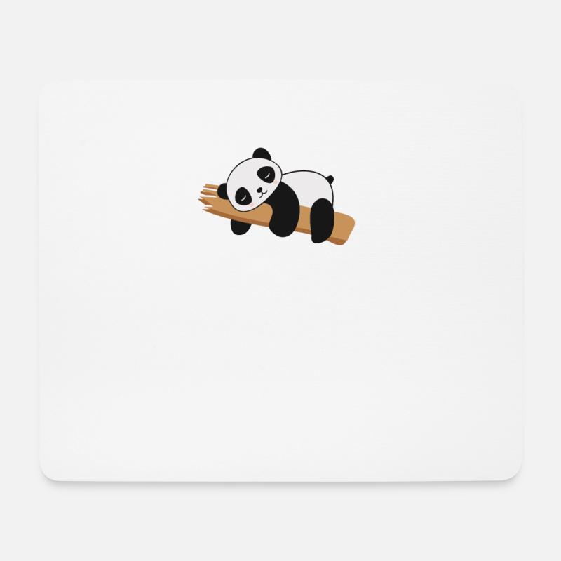 Lustiges Panda Motiv - Panda ist müde - Heute - Mousepad (Querformat) - Weiß