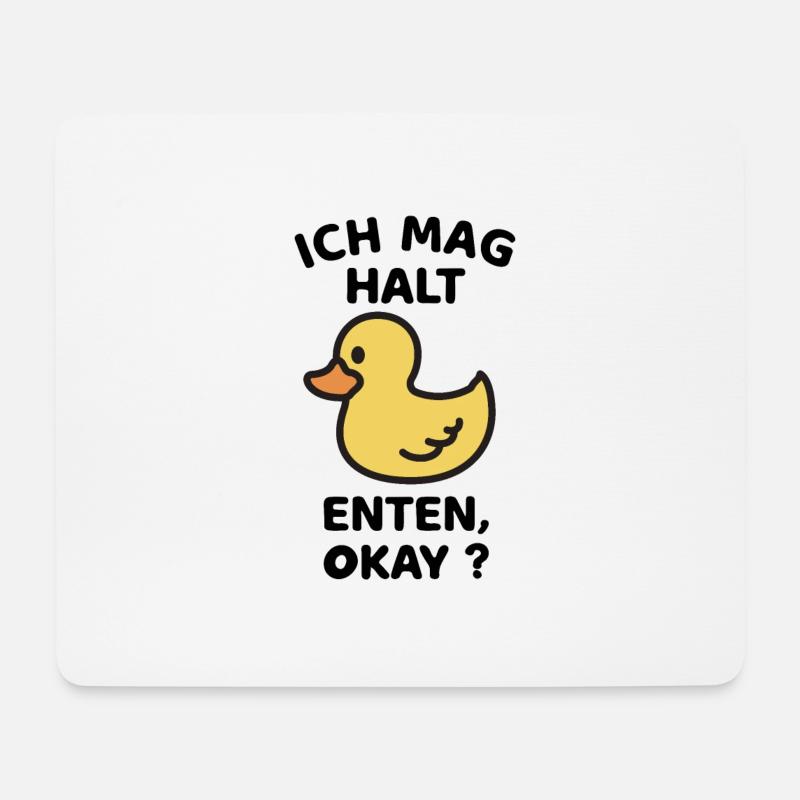 Ich Mag Halt Enten - Mousepad (Querformat) - Weiß