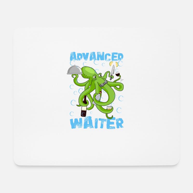 Lustige Sprüche für Kellner, Bedienung, Kellnerin - Mousepad (Querformat) - Weiß