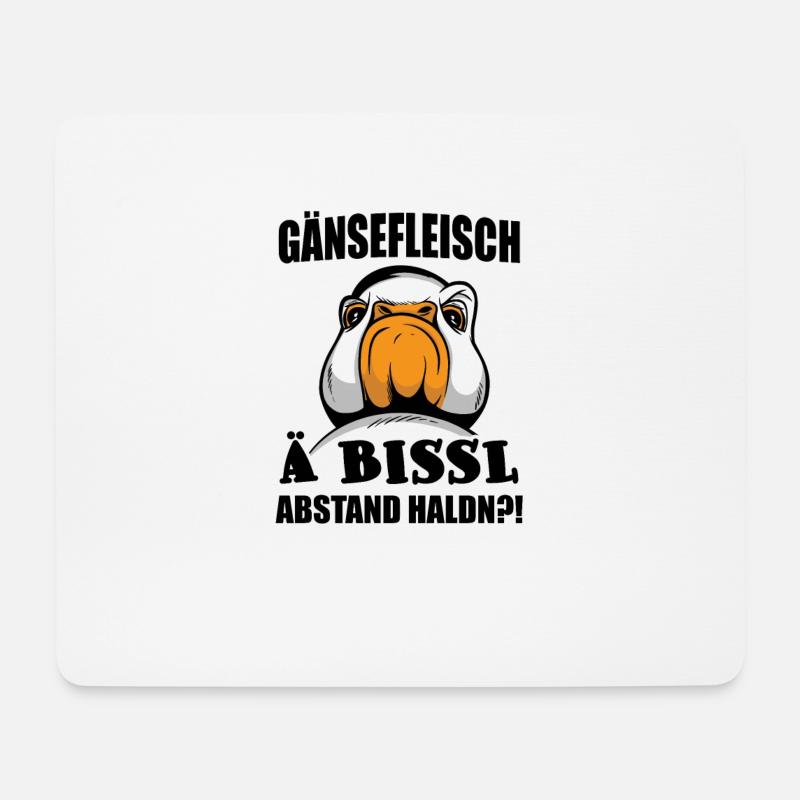 Gänsefleisch Sachsen Maske sächsisch Dialekt Ossi - Mousepad (Querformat) - Weiß