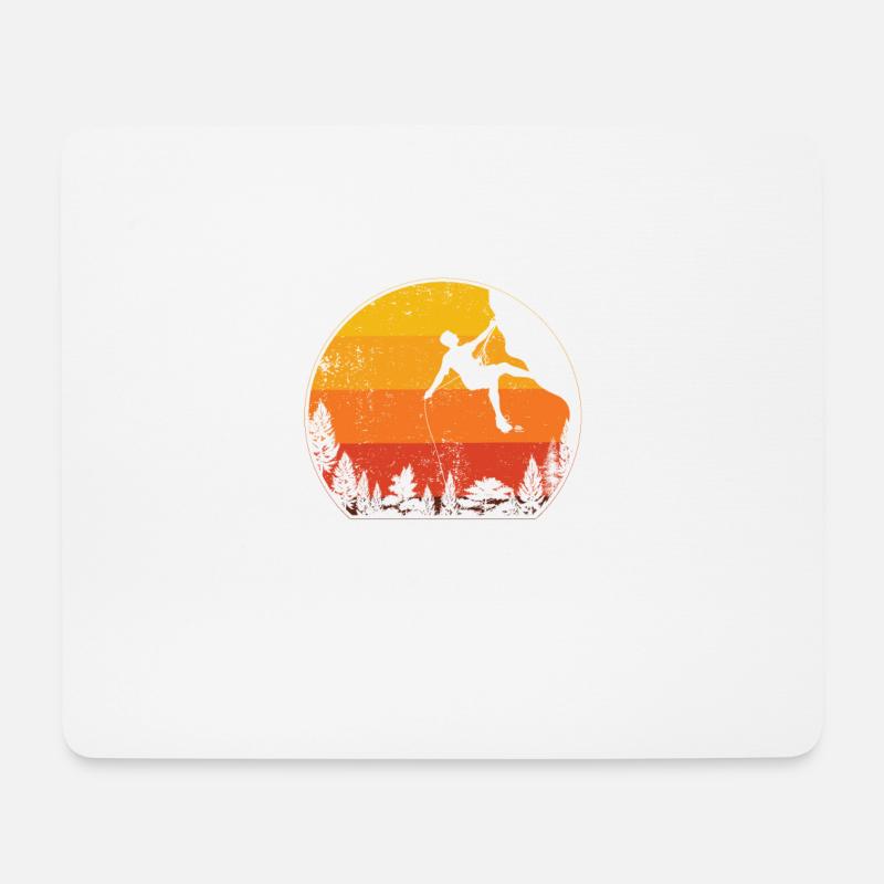 Climbing - Mousepad (Querformat) - Weiß