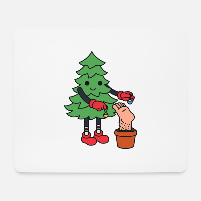 Weihnachtsbaum lustig Weihnachten lustiger Tanne - Mousepad (Querformat) - Weiß