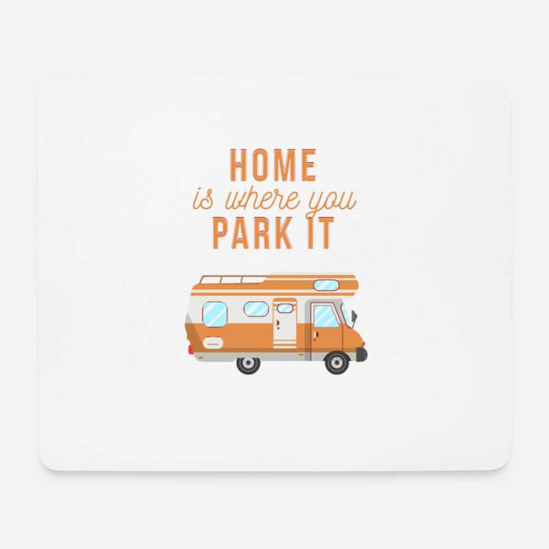 Wohnmobil Wandern Camper Geschenk - Mousepad (Querformat) - Weiß