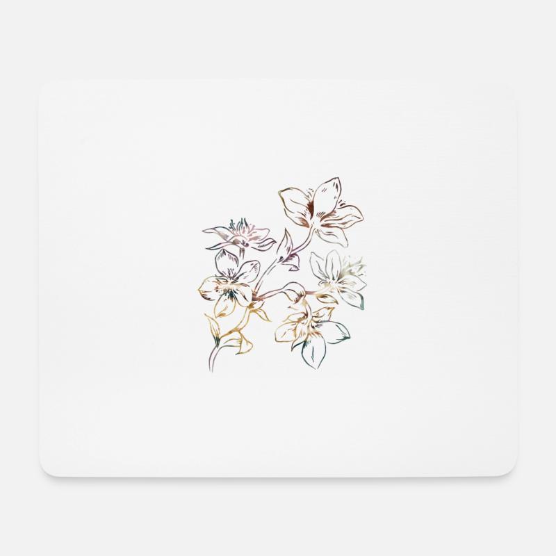 beautiful flowers - Mouse Pad (horizontal) - white