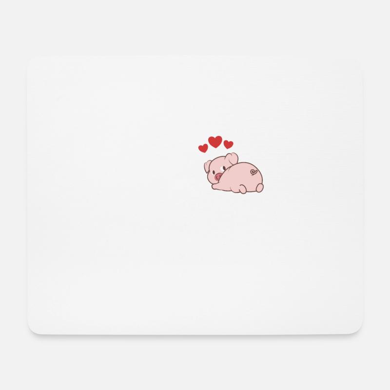 Taschenschwein Liebe - Mousepad (Querformat) - Weiß